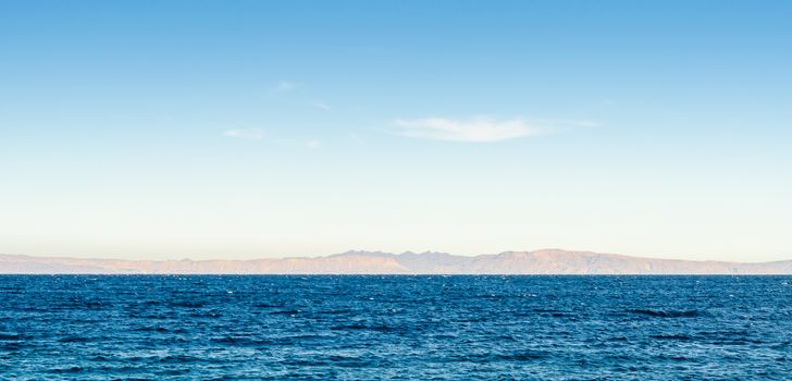 seascape uninhabited rocky island in the sea