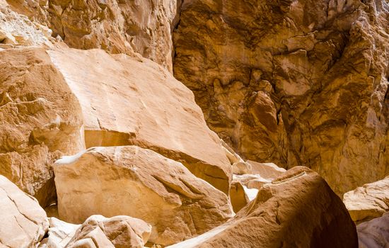 high rocky mountains in the desert in Egypt Dahab South Sinai