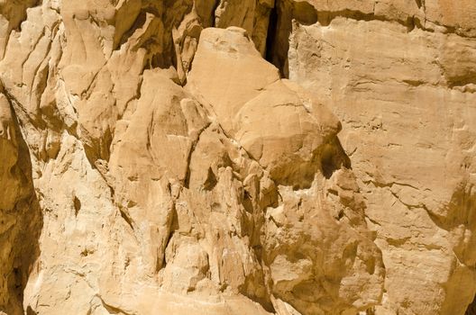 high rocky mountains in canyon in Egypt Dahab