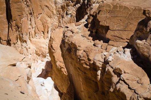 high rocky mountains in the desert in Egypt Dahab South Sinai