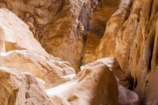 high rocky mountains in the desert in Egypt Dahab South Sinai