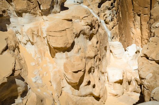 high rocky mountains in the desert in Egypt Dahab South Sinai