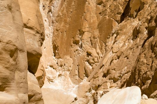 high rocky mountains in the desert in Egypt Dahab South Sinai