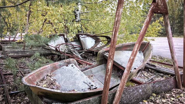 abandoned amusement park in Chernobyl