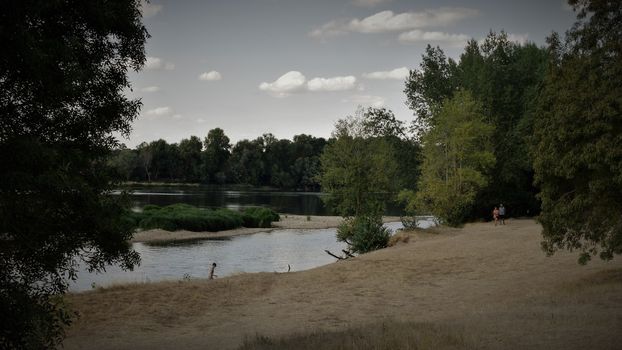 Riverside life on the Loire in the Loire Valley.