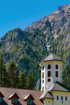 Caraiman Monastery Church at the Foot of the Bucegi Mountains 