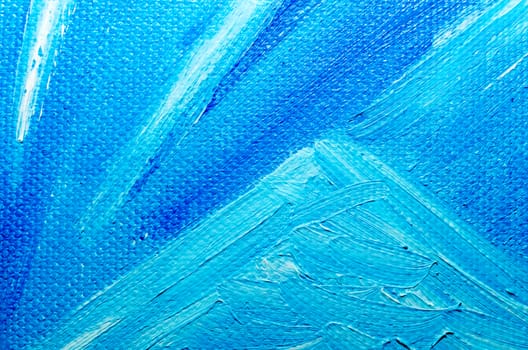 texture blue oil paint on canvas macro closeup