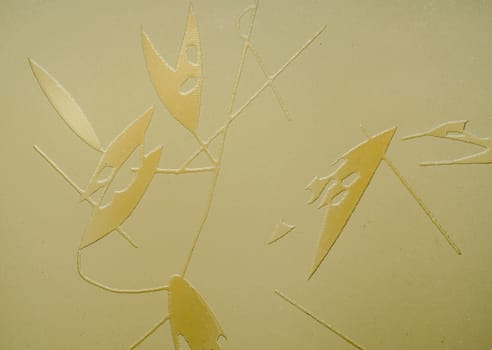 beige abstract drawing closeup