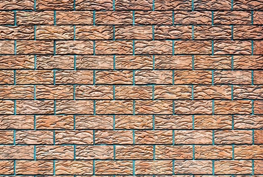 texture wall with orange decorative tiles