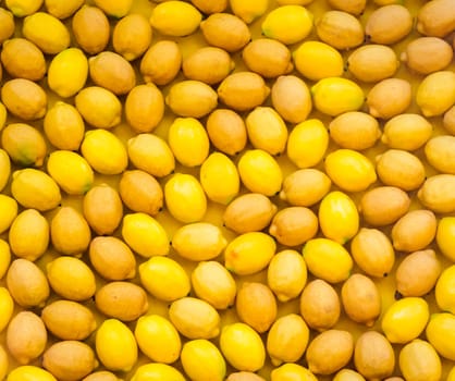 fruit pattern ripe yellow lemons close up