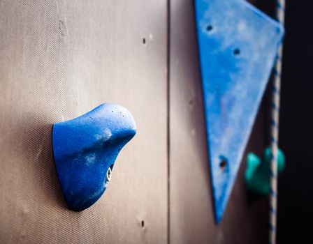 different equipment for a workout for mountaineering close-up