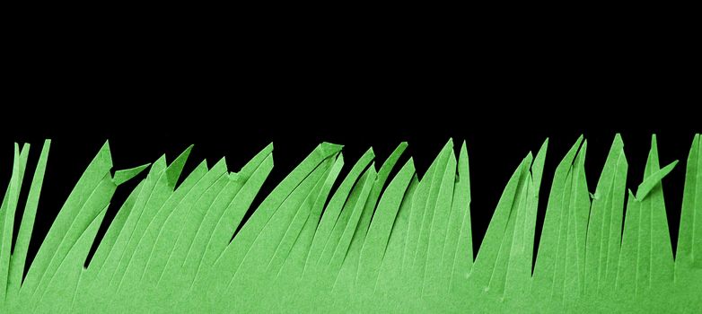 Grass made ​​of paper. Folded prigami stile