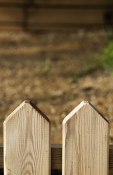 Decorative fence in house garden