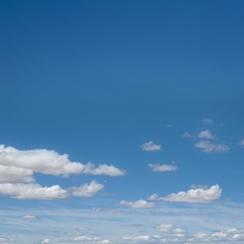 White clouds on blue sky for background