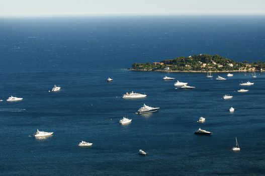 Bay of Monaco and Monte Carlo.Yachts and Ships