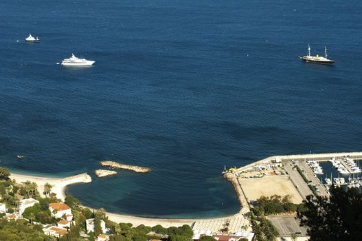 Bay of Monaco and Monte Carlo.Yachts and Ships