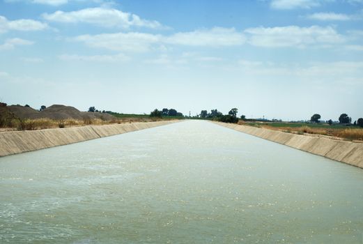Irrigation canal, watering systems .