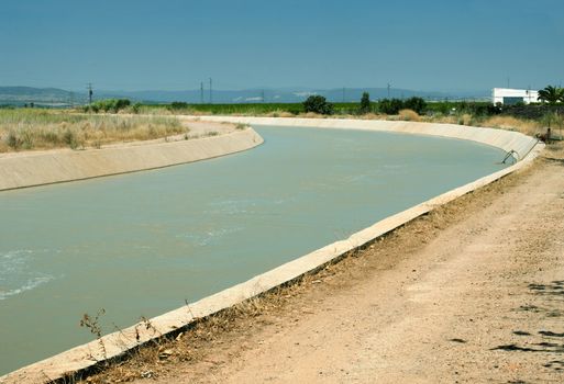 Irrigation canal, watering systems .