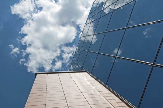 Office building on a background of the blue sky