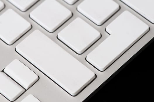 Part of white keyboard.Buttons without text