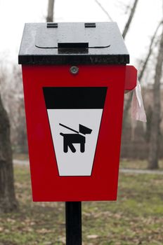 Red Trash for dog feces