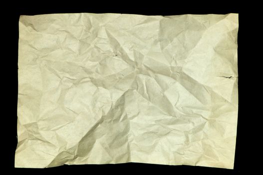 Old crumpled paper. Paper texture