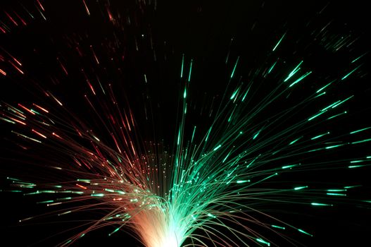 Multicolored optical fibers