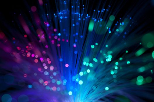 Multicolored optical fibers