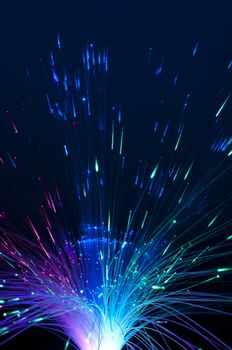 Multicolored optical fibers