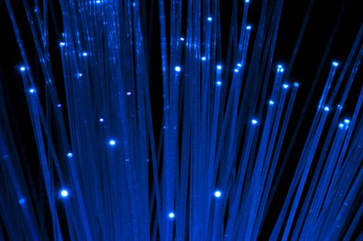 Blue colors optical fibers