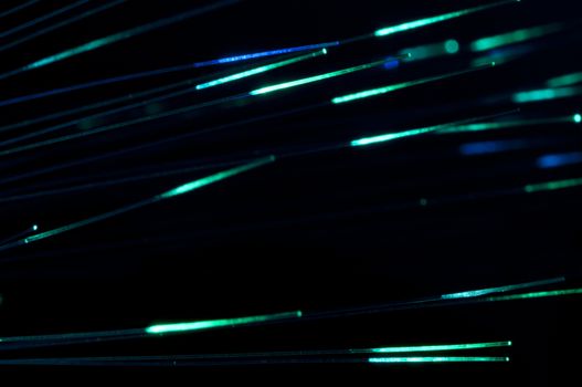 Green colors optical fibers