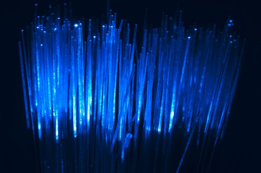 Blue colors optical fibers