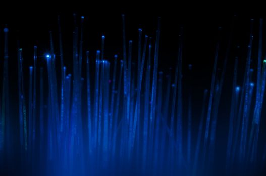 Blue colors optical fibers