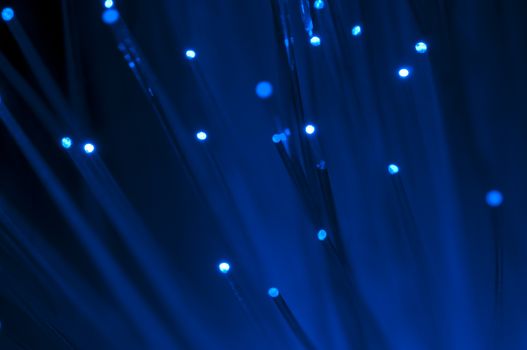 Blue colors optical fibers