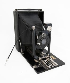 Authentic old black photo camera