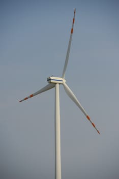 wind trubine at sunny day with blue sky
