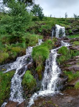 view of a wayside waterfall during a road trip