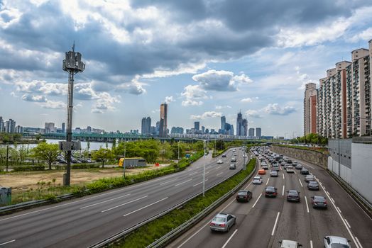 Time-lapse traffic in Seoul, South Korea