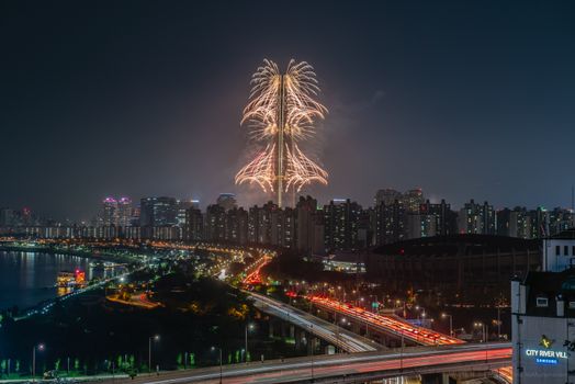 Fireworks and Seoul Festival 4 May 2019 South Korea