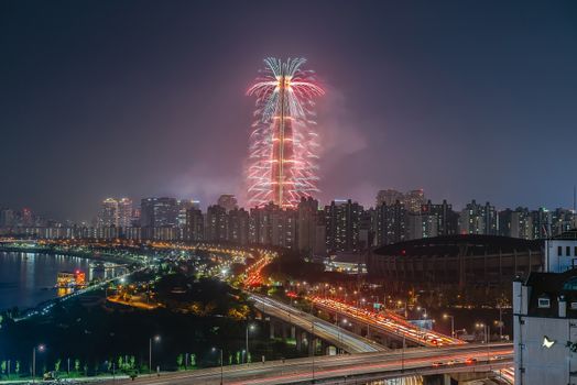 Fireworks and Seoul Festival 4 May 2019 South Korea