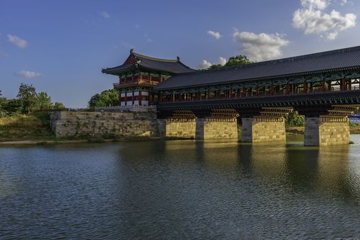 Morning Woljeonggyo Bridge in Gyeongju, South Korea