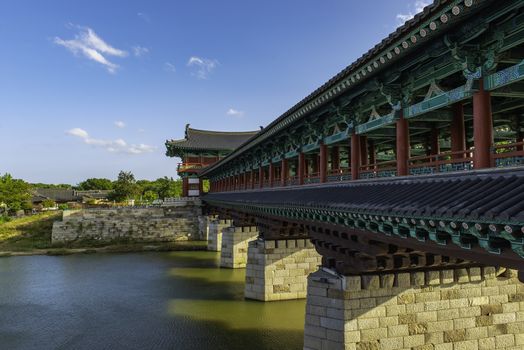 Morning Woljeonggyo Bridge in Gyeongju, South Korea