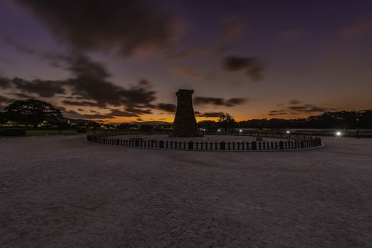 Cheomseongdae in the morning, the oldest observatory in Gyeongju, South Korea