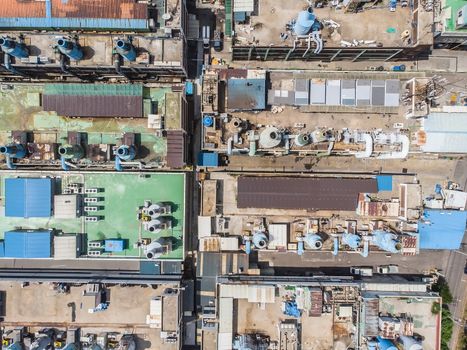 Aerial view of the industrial estate, Namdong-gu At Incheon, South Korea