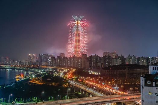 Fireworks and Seoul Festival 4 May 2019 South Korea