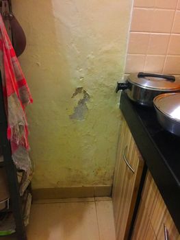 water damage in kitchen