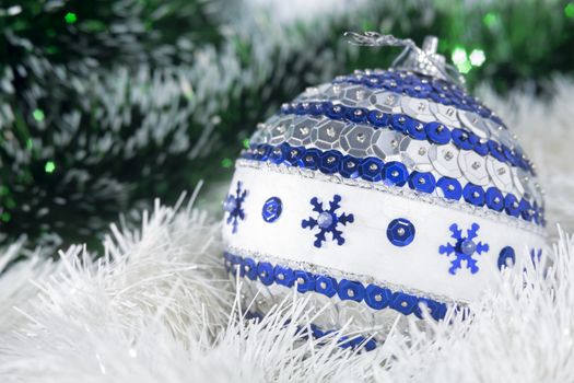 Picture of Christmas decorations on the Christmas tree. Picture perfect for a Christmas card or background.