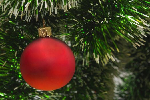 Picture of Christmas decorations on the Christmas tree. Picture perfect for a Christmas card or background.