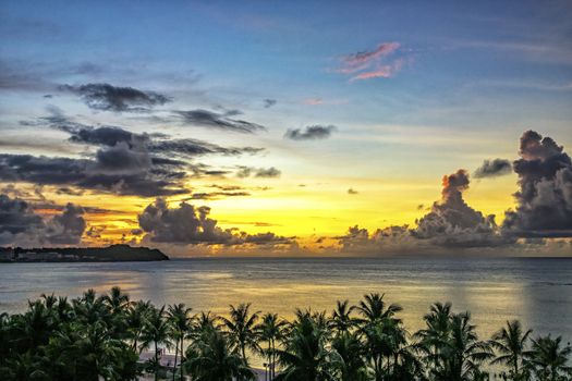 The beautiful Tumon Bay of Guam, United States.