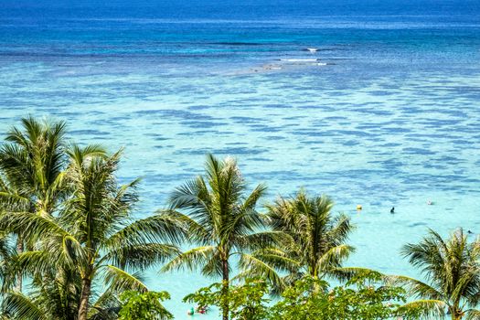 The beautiful Tumon Bay of Guam, United States.